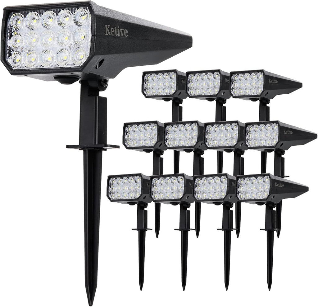 Solar Powered Waterproof Landscape Spotlights 10 Pack S193227