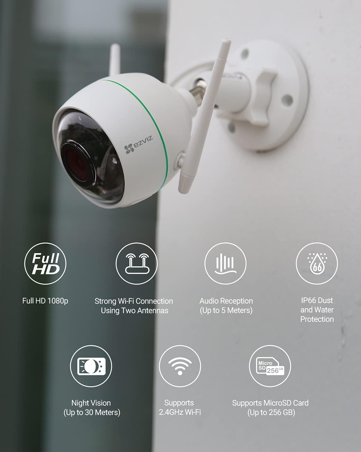 1080P WiFi Security Camera with Night Vision and IP67 Waterproof X11400