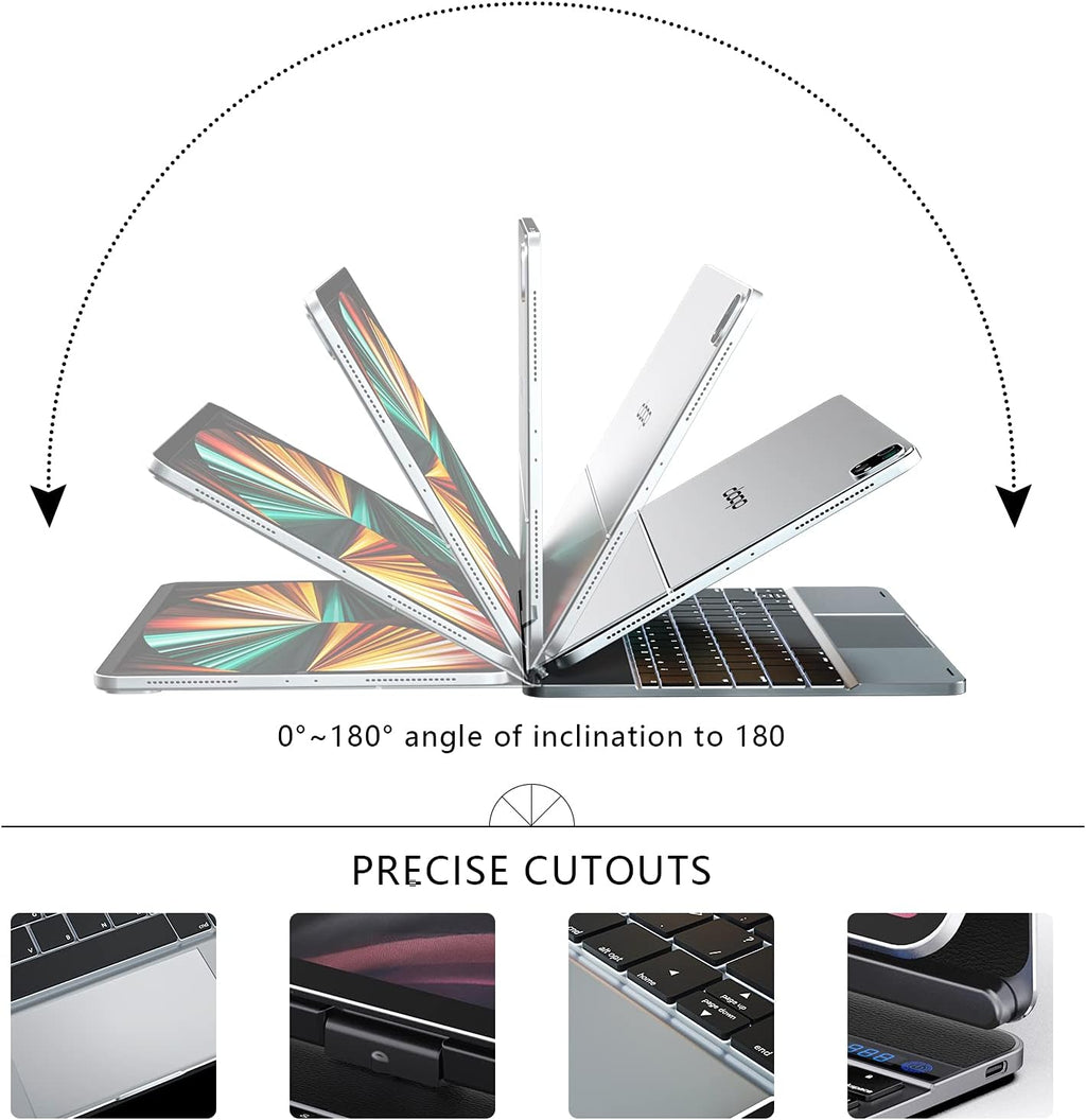Magnetic Backlit Keyboard Case with Touchpad F8649