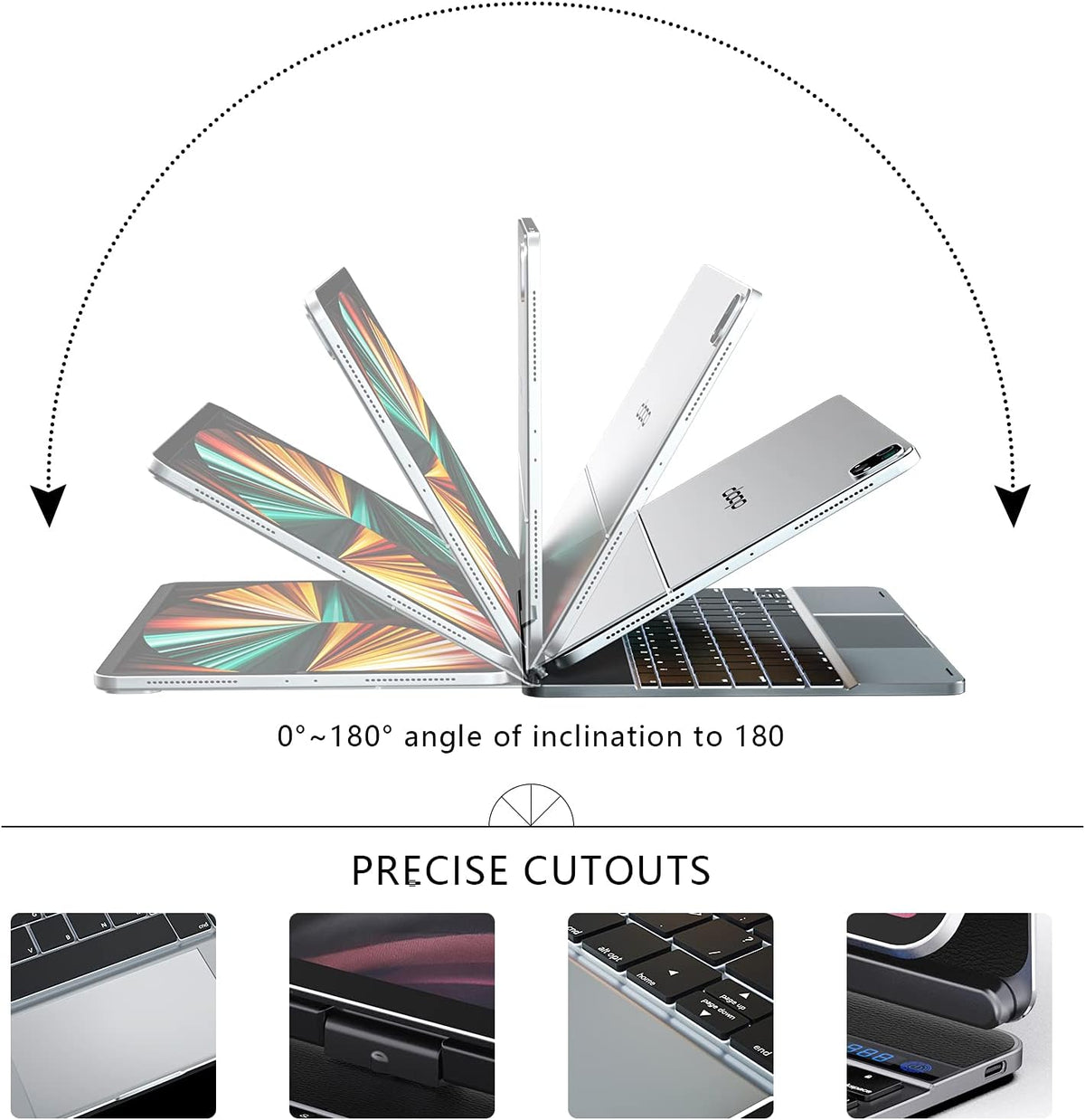 Magnetic Backlit Keyboard Case with Touchpad F8649