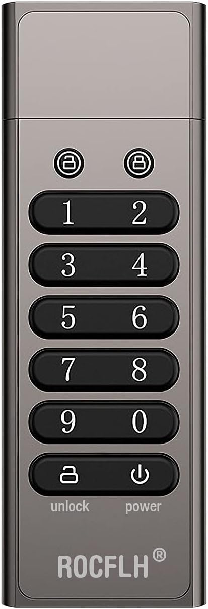 64GB Secure Encrypted USB Flash Drive with Keypad V493