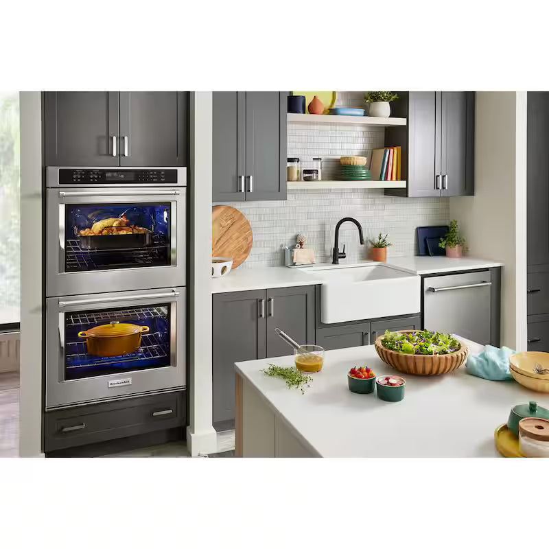 Double Electric Wall Oven with Convection Self-Cleaning Stainless Steel T684571