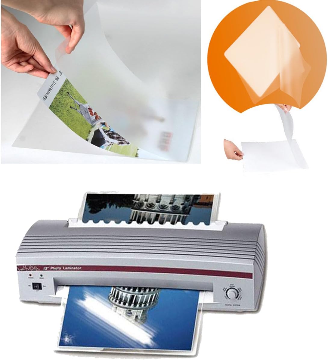 Thermal Laminating Pouches 8.9 x 11.4-Inches Letter Size 5 mil 300 Pack Clear Round Corner E632
