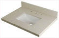 White Quartz Vanity Top with Square Undermount Sink S609890