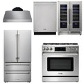 36 Propane Gas Range, Range Hood, Refrigerator, Dishwasher, Wine Cooler Q281145