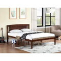 Full Size Wood Platform Bed with Headboard X135