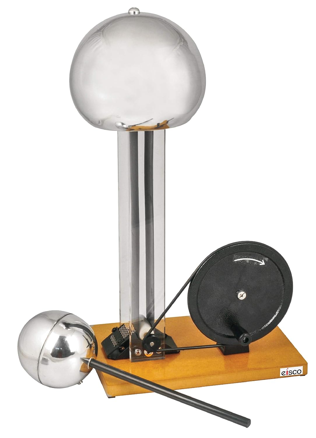 Hand Crank Van De Graaf Generator, 7.5" Dome, 22" Tall K392