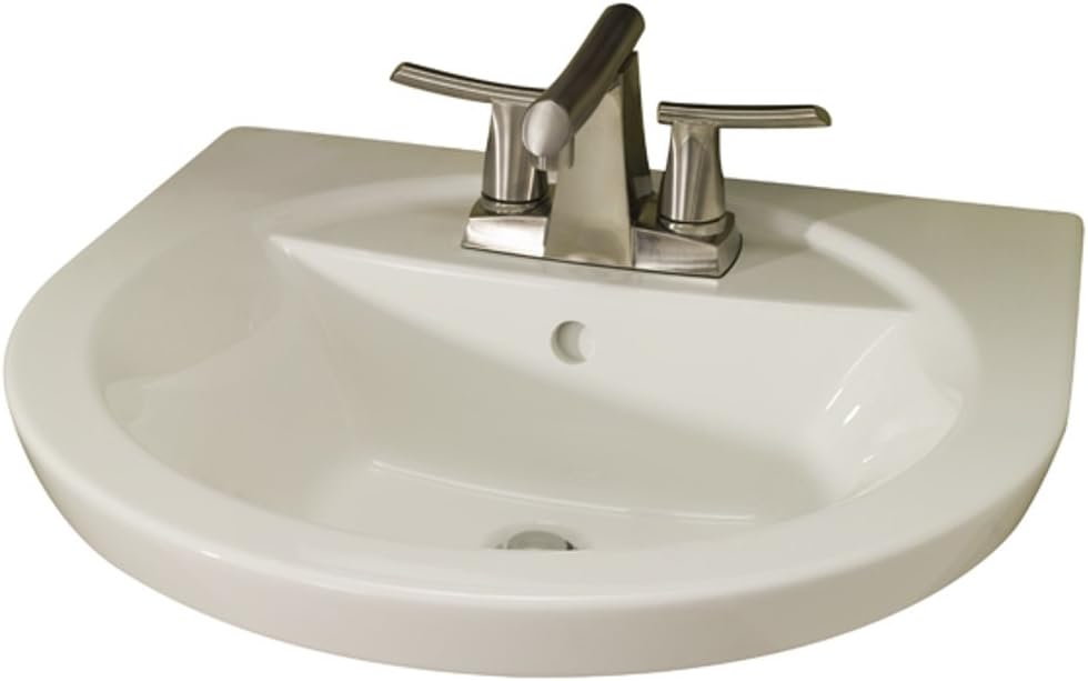 White 4-Inch Faucet Holes X242