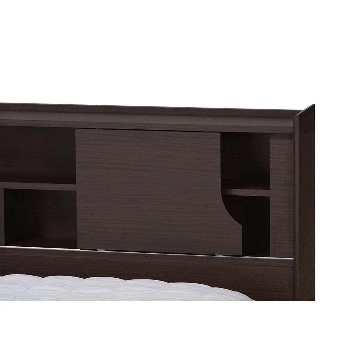 Brown Queen Size Platform Storage Bed O561329