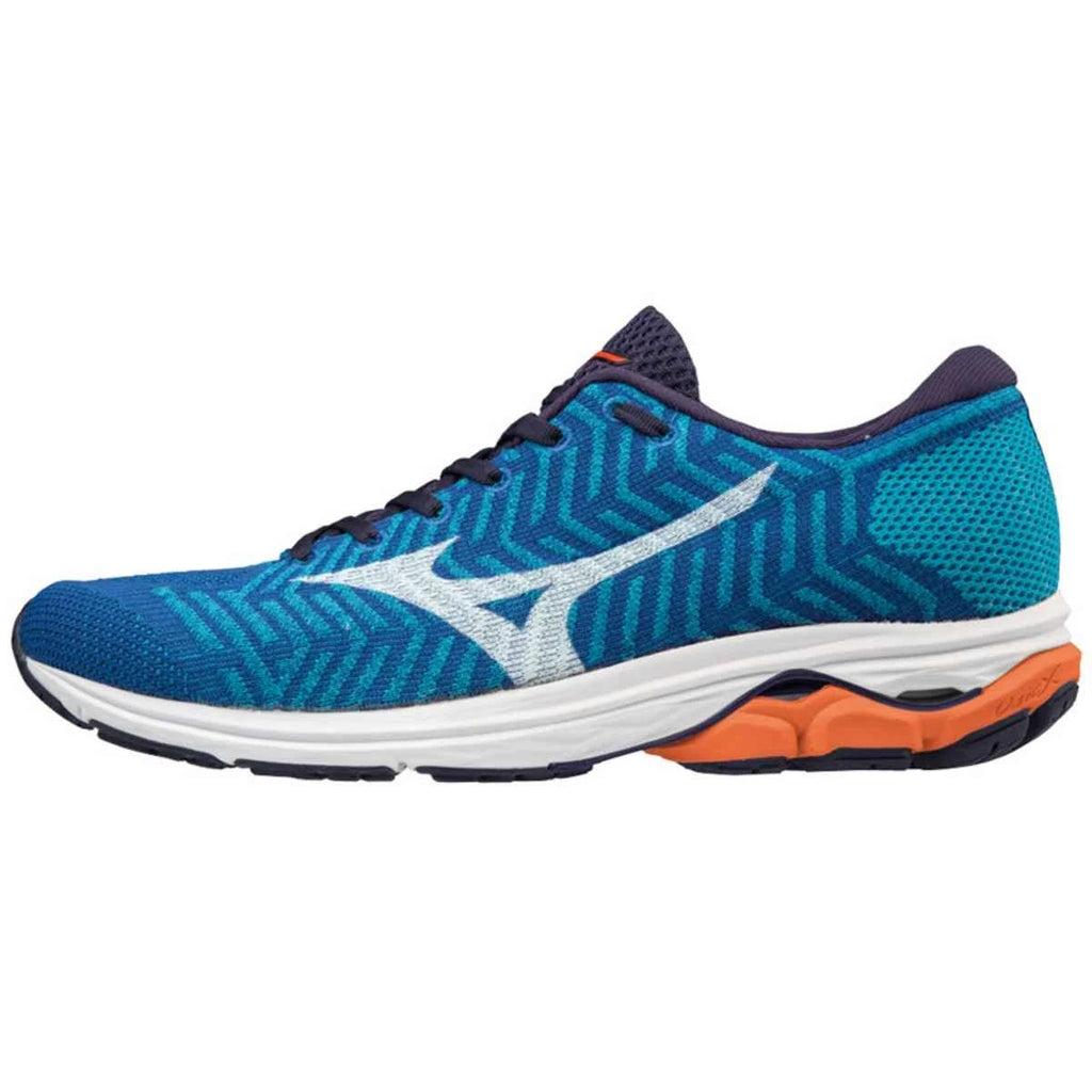 Men's Waveknit R2 Running Shoe, Nautical Blue-Red Orange, Size 8 V8894