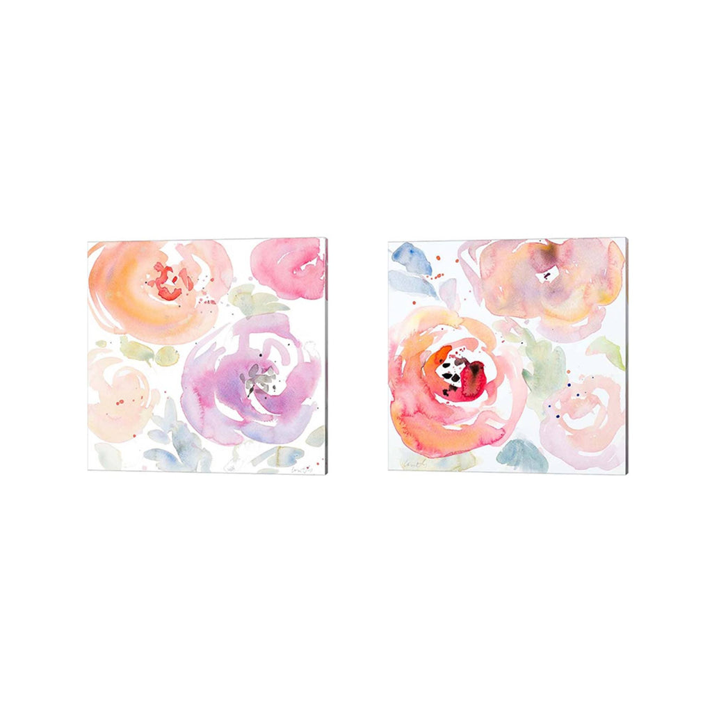 2 Piece Canvas Art Set 14 x 14 Orange Q8032