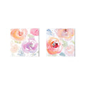 2 Piece Canvas Art Set 14 x 14 Orange Q8032