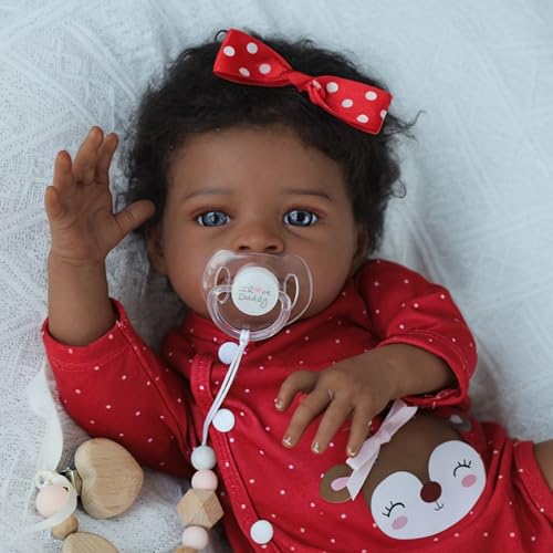 20 Inch African American Realistic Newborn Girl Doll E459
