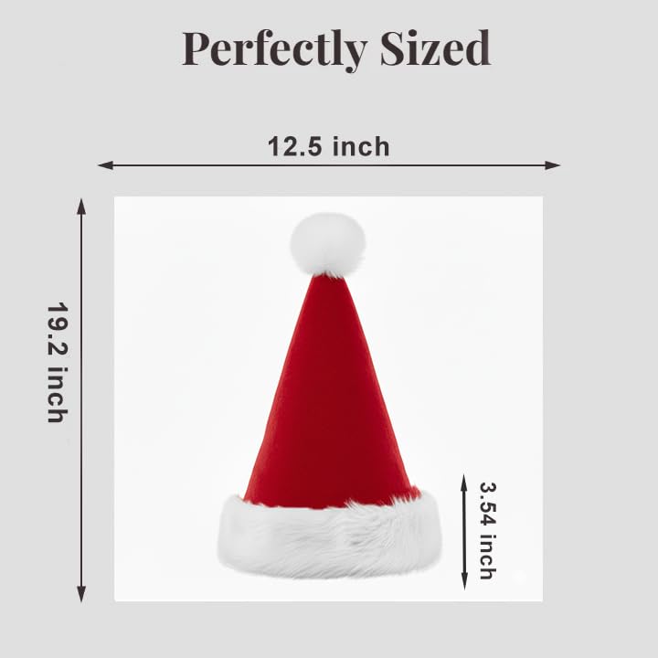 Plush Santa Hat 6 Pack Z7529