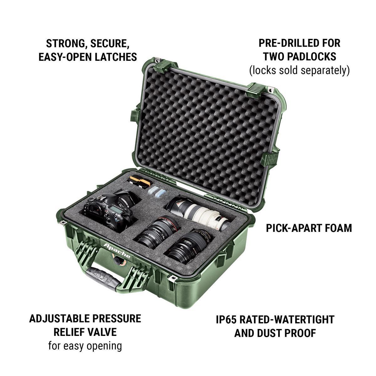 X-Large Green Weatherproof Protective Case Q547436