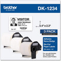 Die-Cut Adhesive Name Badge White Paper Labels, 260 Labels per Roll, Pack of 2 B21680
