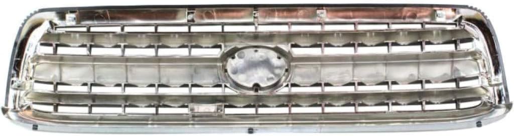 Chrome Shell Painted Black Insert Plastic Grille Assembly O298250