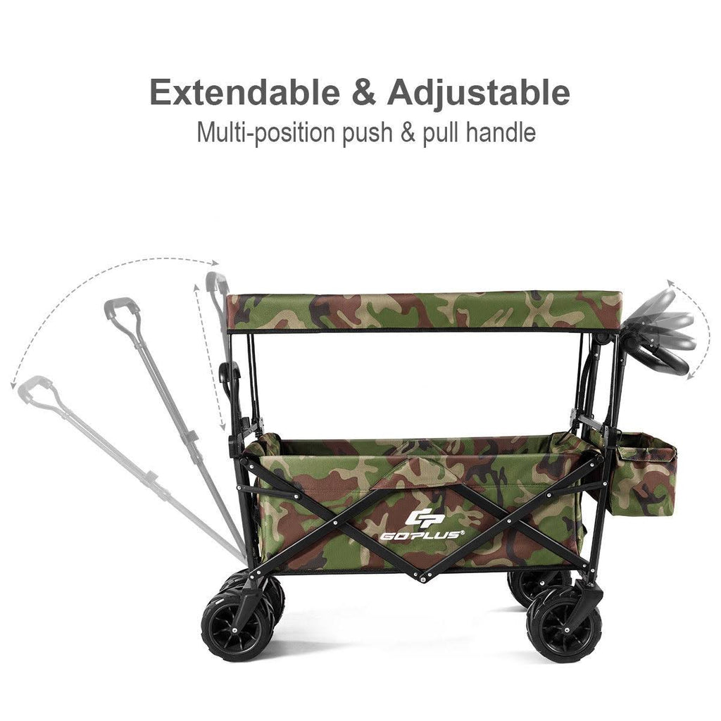Collapsible Folding Wagon Cart with Canopy D303