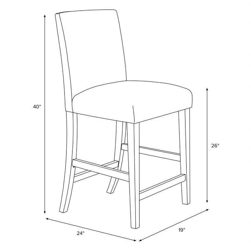 Blue Shaded Floral Counter Height Barstool L33926