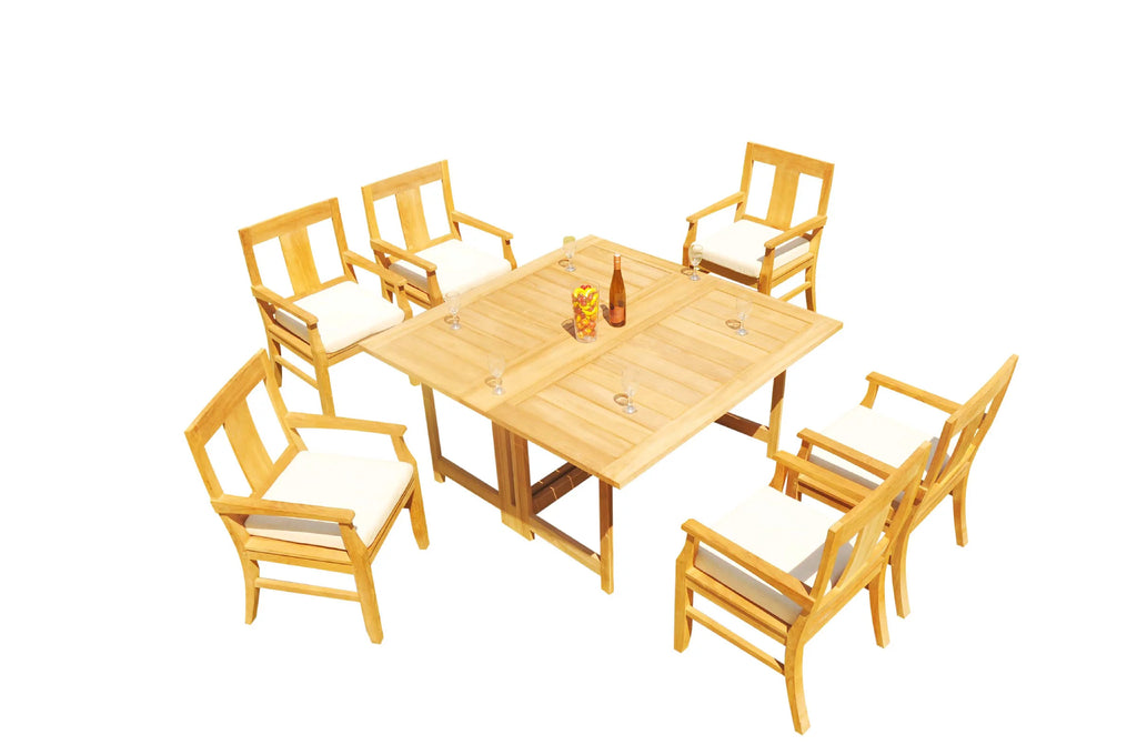 Grade-A Teak 7 Pc 6 Seater Dining Set P75451