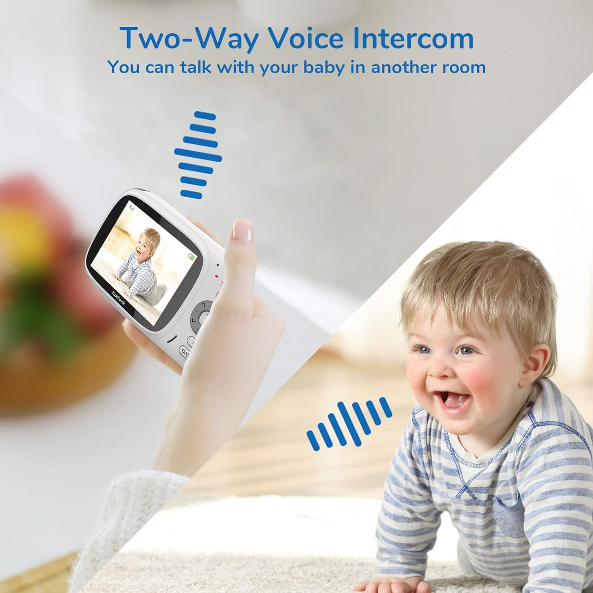 Video Baby Monitor with Camera and Audio, Night Vision, 2 Way Audio, 8 Lullabies T6854