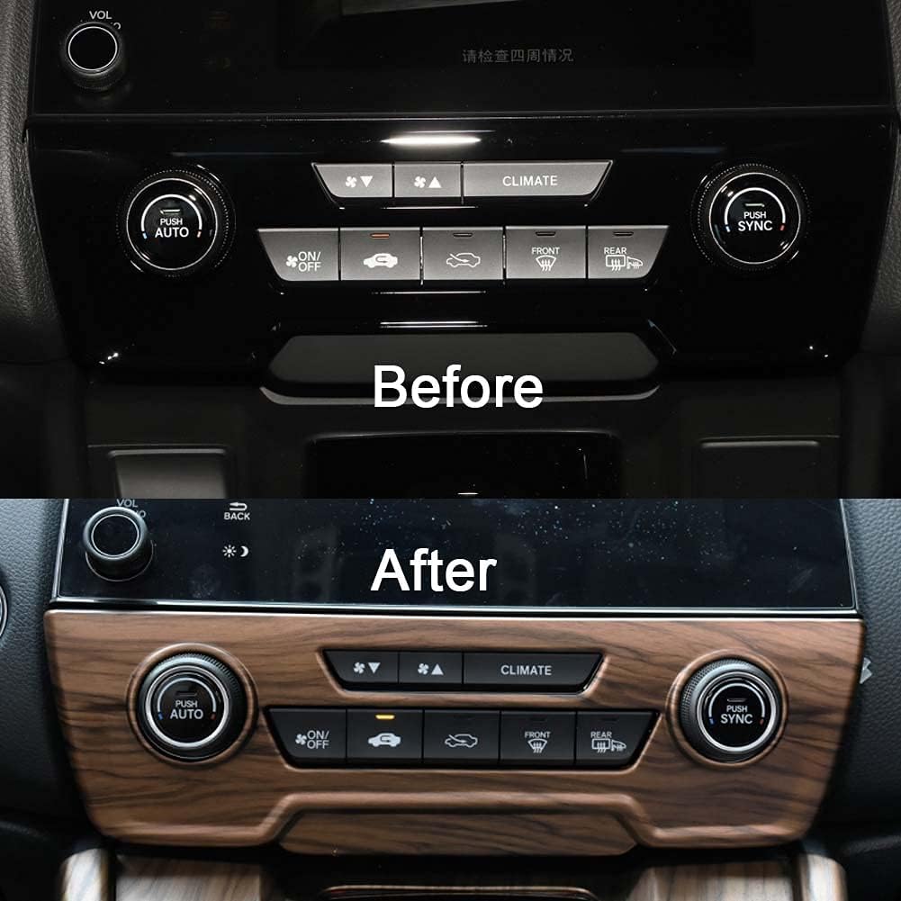 Peach Wood Air Vent Trim Left Right Side Dashboard Sticker Frame P283804