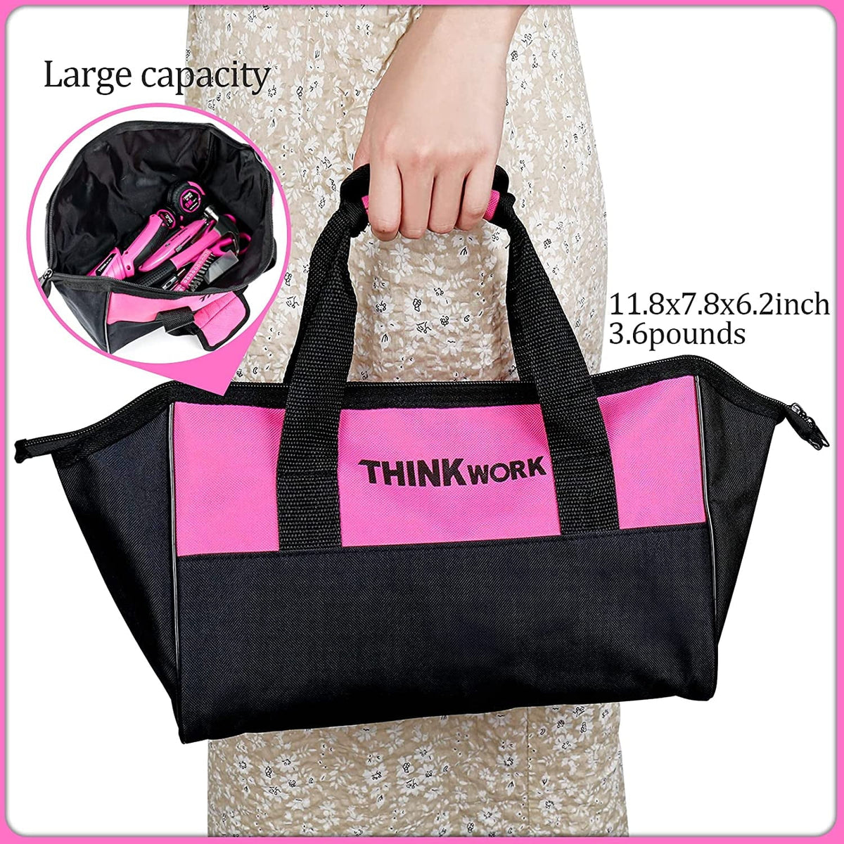 122-Piece Pink Tool Kit with 3.6V Electric Screwdriver B5950