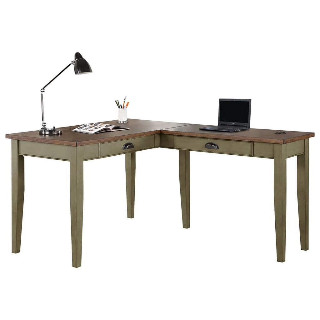 L-shaped Wood Writing Desk X814