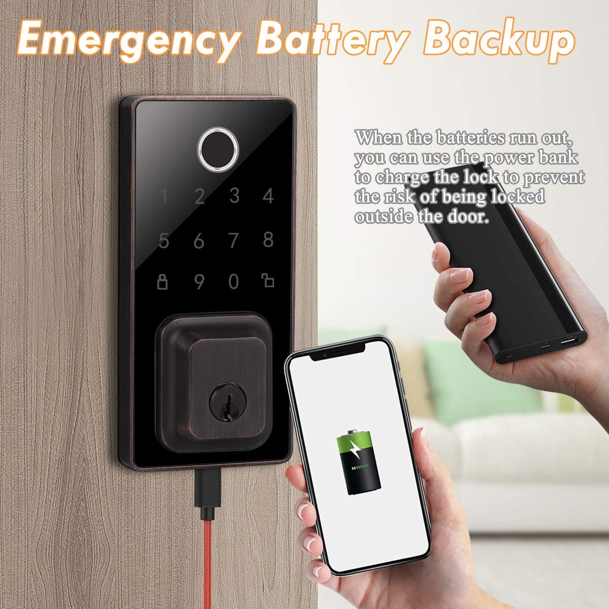 Keyless Entry Electronic Deadbolt Oil Rubbed Bronze D1887