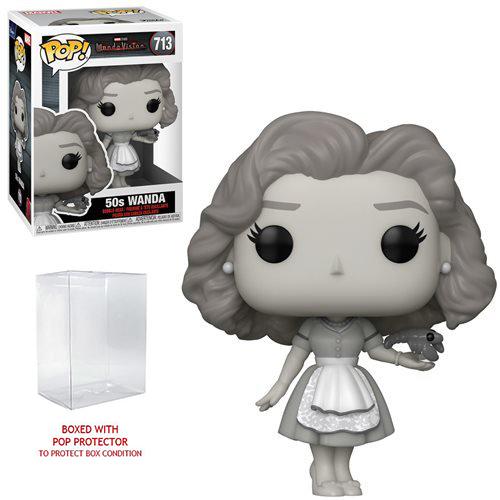 WandaVision 50's Wanda Black & White Pop! Vinyl Figure with Pop Protector B661