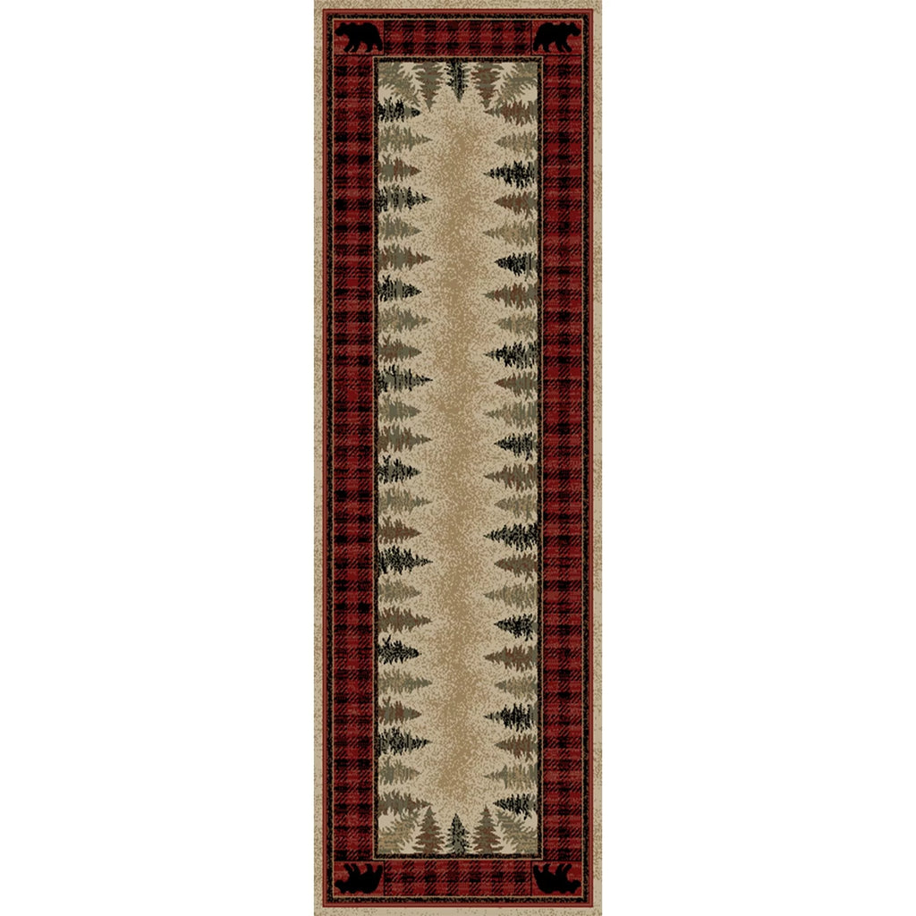 Red Rectangle Area Rug Y986