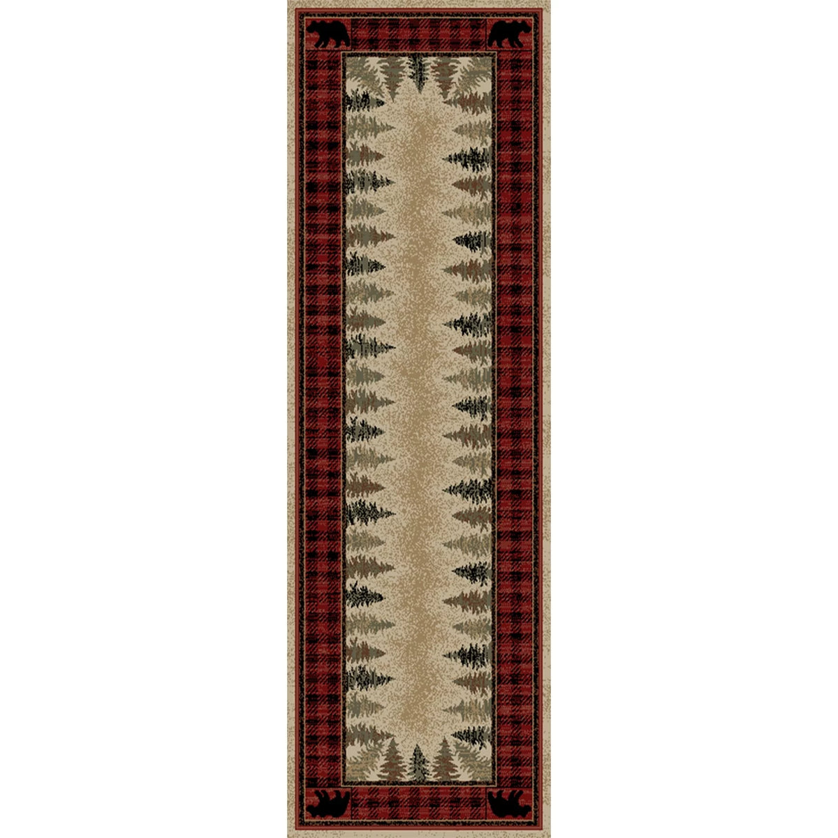 Red Rectangle Area Rug Y986