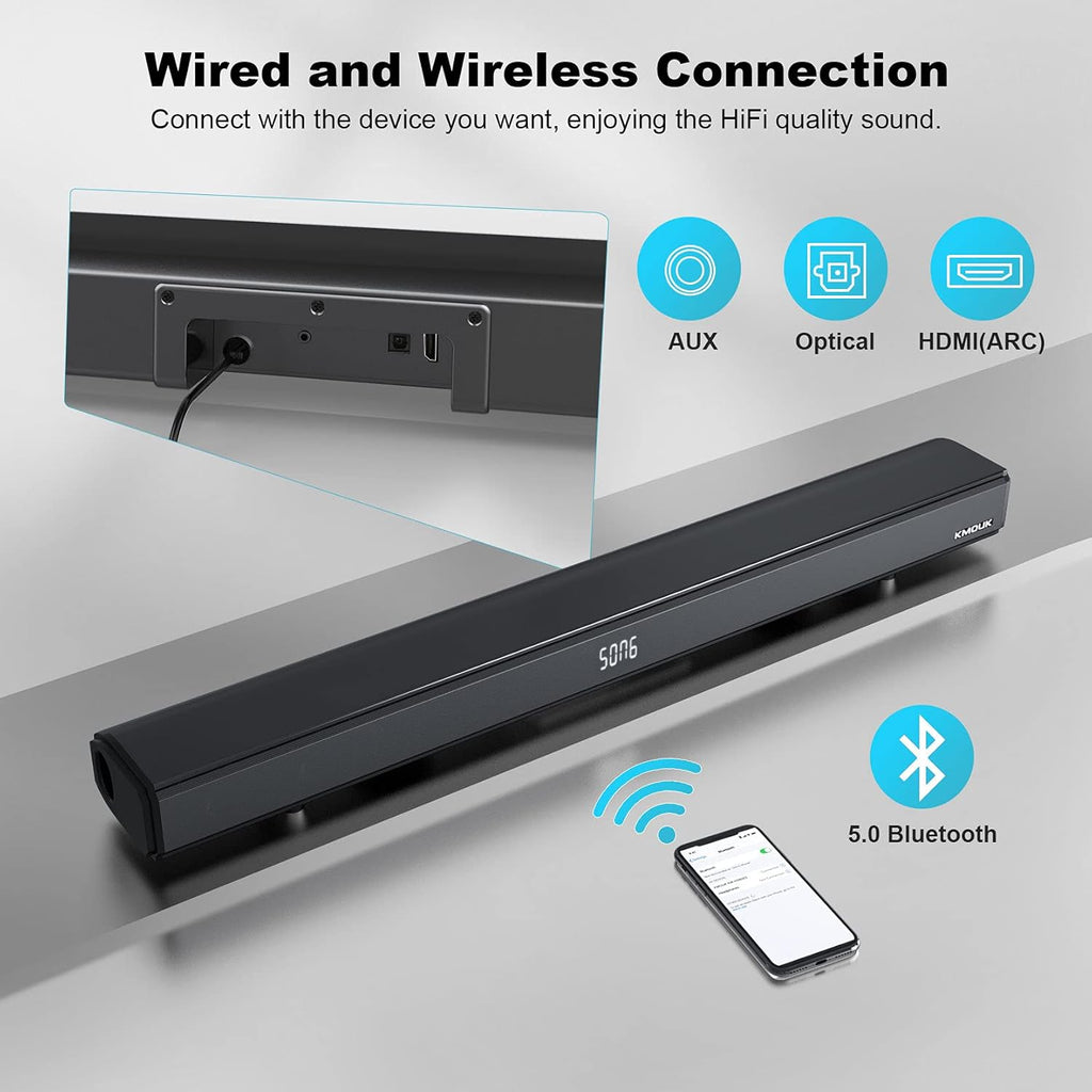 2.1CH Soundbar with Built-in Dual Subwoofers H10683