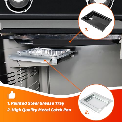 Grease Tray with Catch Pan and Foil Liner 10Pcs Aluminum Liner G70605