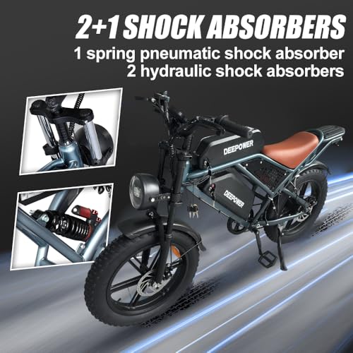 1500W Peak 20" Fat Tire Dual Suspension Electric Bike H7768