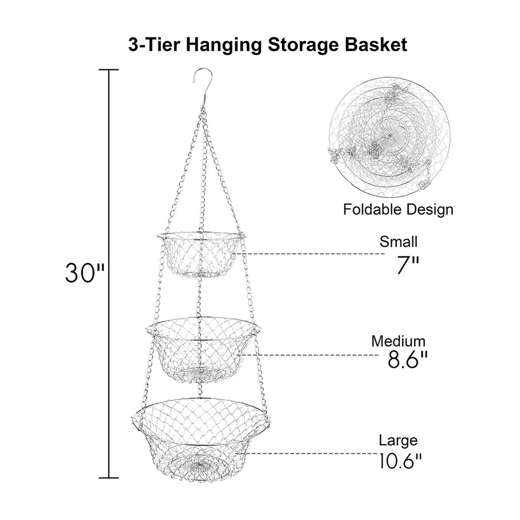 3 Tier Hanging Fruit Basket G367620