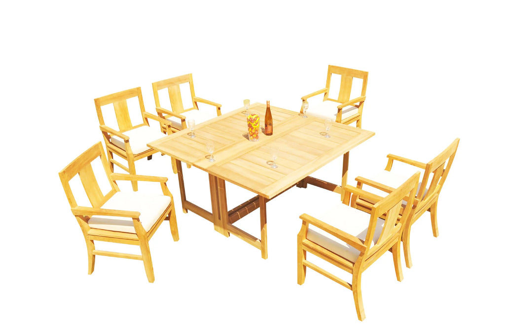 Grade-A Teak 7 Pc 6 Seater Dining Set P75451