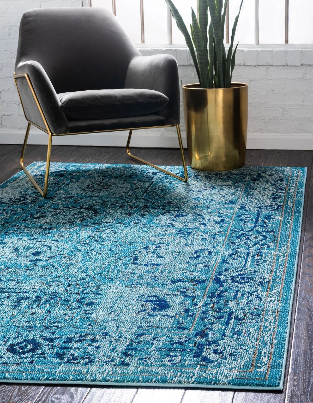 Light Blue 2' x 3' Medium-Pile Rug V779392