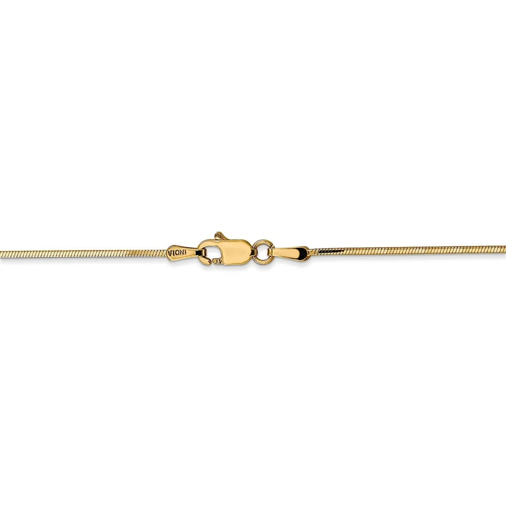 14kt Yellow Gold 1.2mm Octagonal Snake Chain 30 inch Lobster Clasp H548820