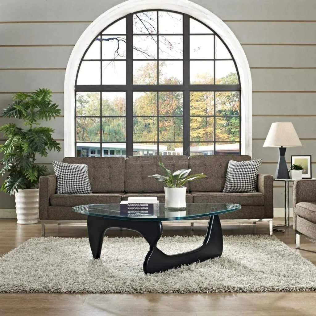 Modern Triangle Coffee Table Feet Only 2 Pieces Interlocking Solid Ash Wood Base D332