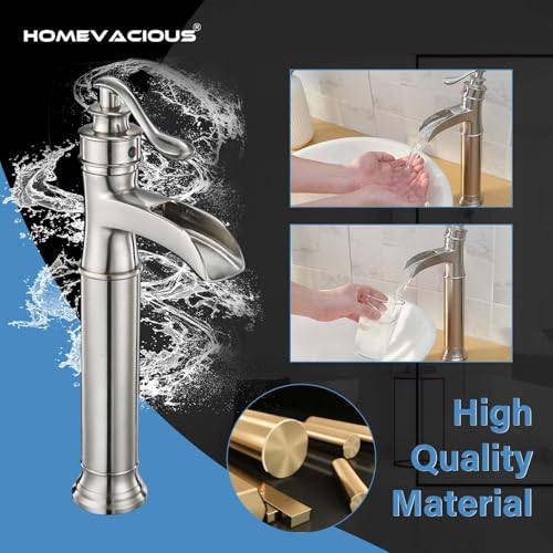 Brushed Nickel Brass Vessel Sink Faucet F408154