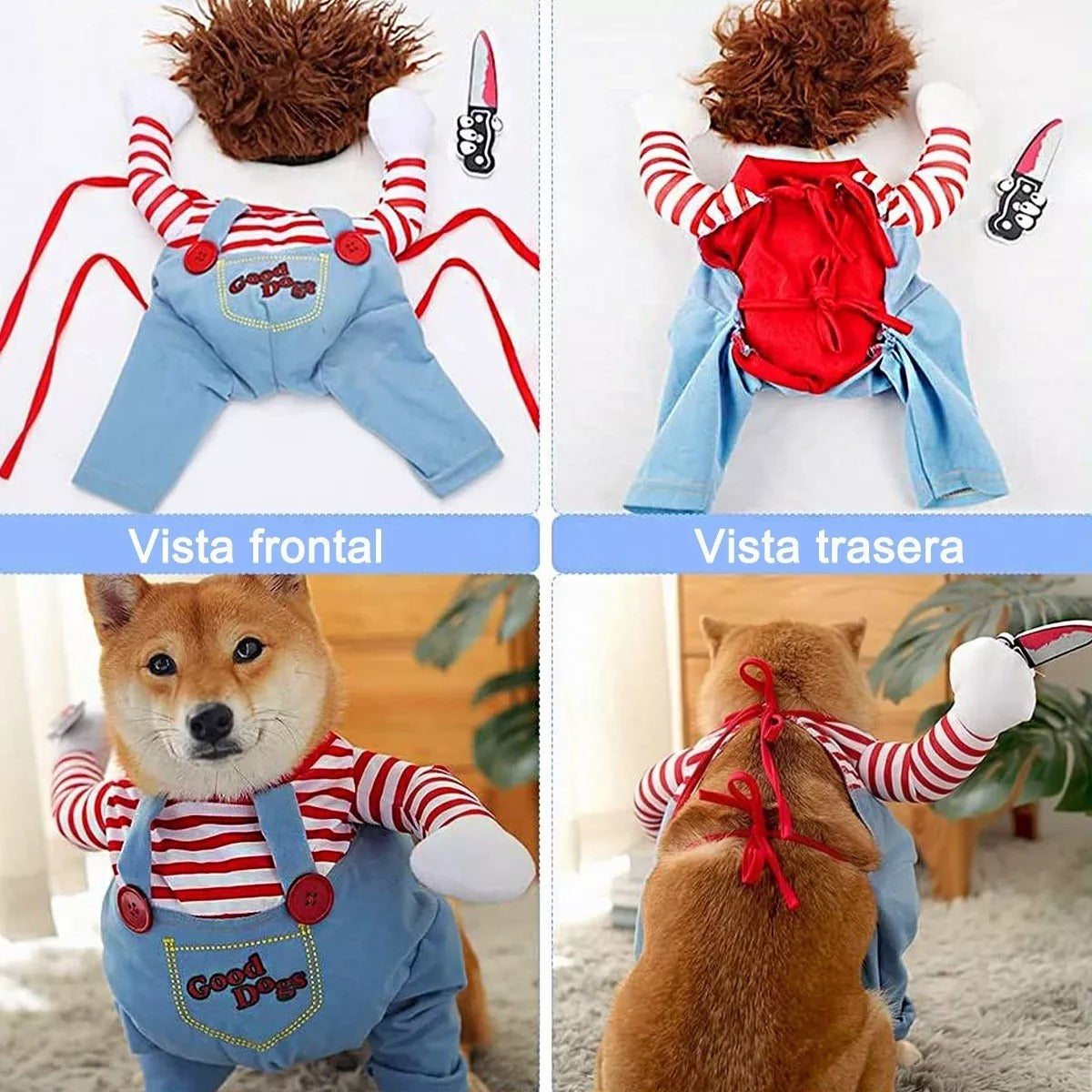 Dog Scary Transformation Costume with Wig T51514