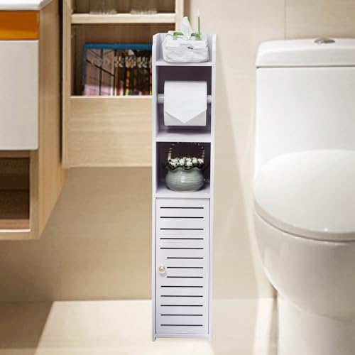 White 4-Tier Toilet Paper Holder Stand M1376