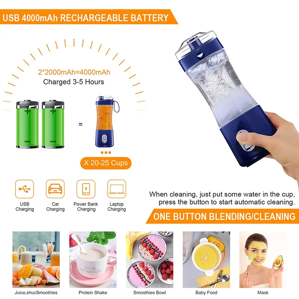 Portable USB Juicer Cup 4000mAh S117