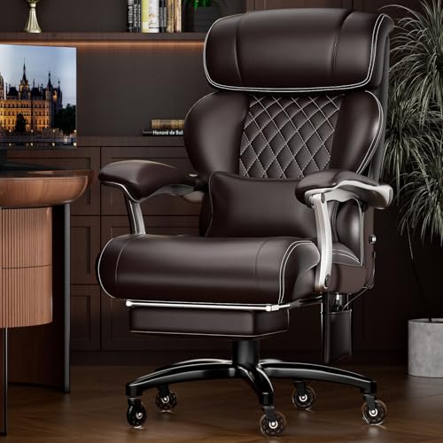 700lbs Big and Tall Office Chair with Heating Black A22386