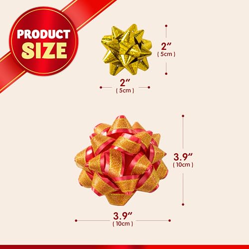 24 PCS Christmas Bows and Gift Ribbons E70613