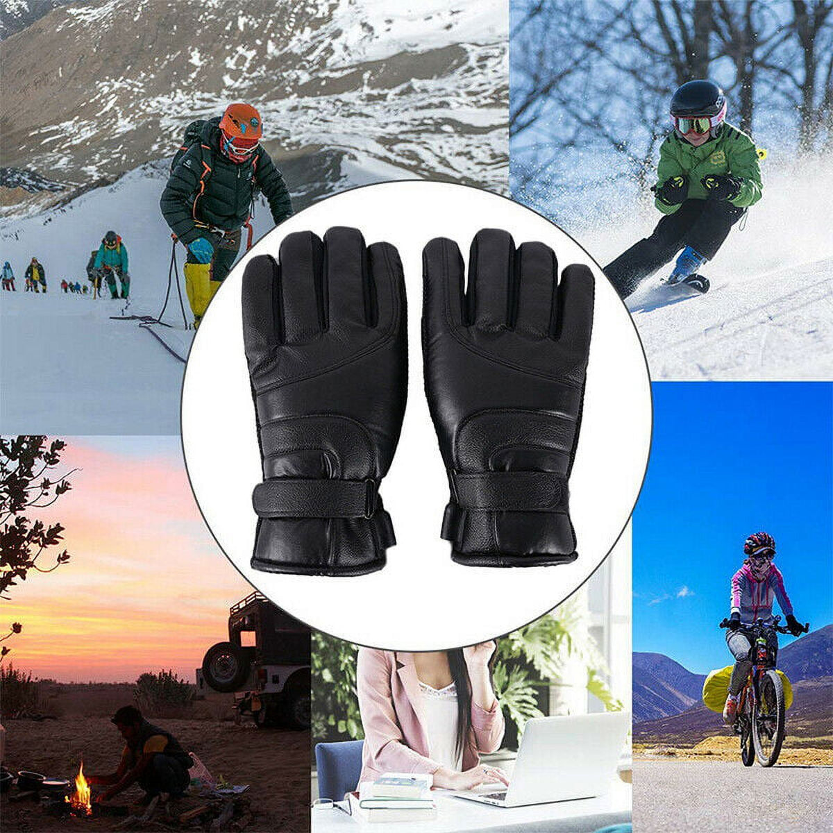 USB 3 Mode Heated Thermal Waterproof Touchscreen Gloves T675