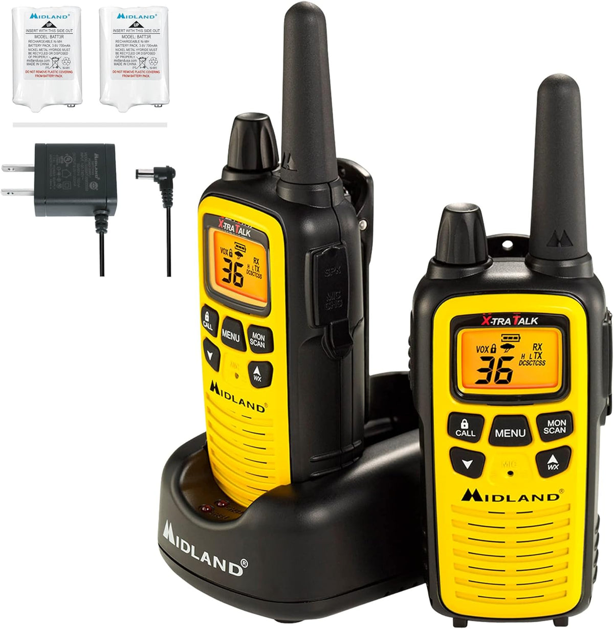 36 Channel FRS Two-Way Radio Walkie Talkie (Pair Pack) (Black) Z565333