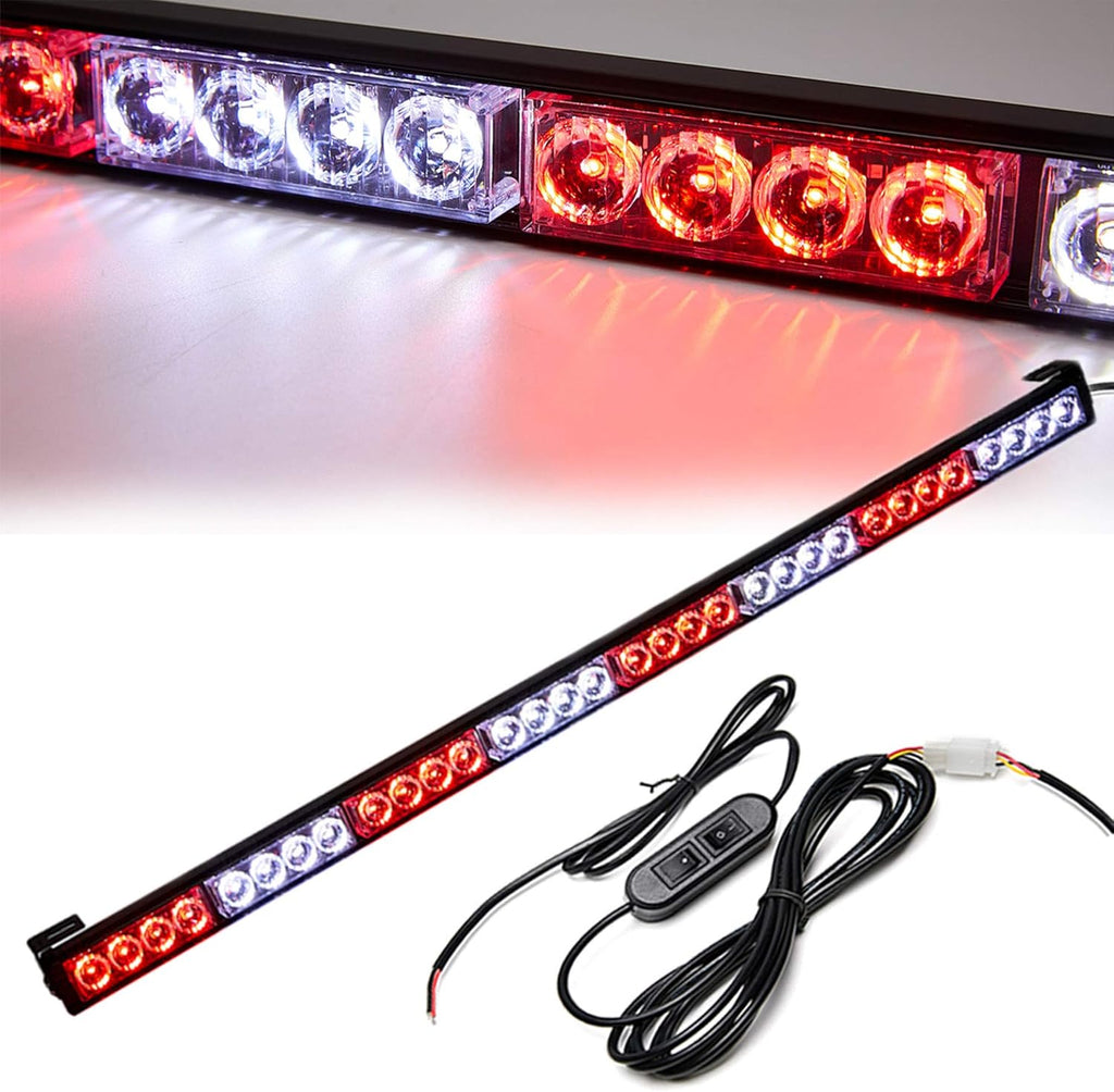 Red/Blue 35.5 Inch 32 Led Waterproof Strobe Light Bar Pack of 2 I558281