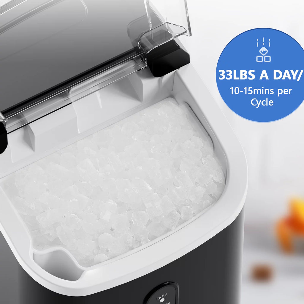 33lbs Countertop Nugget Ice Maker with Scoop S79396